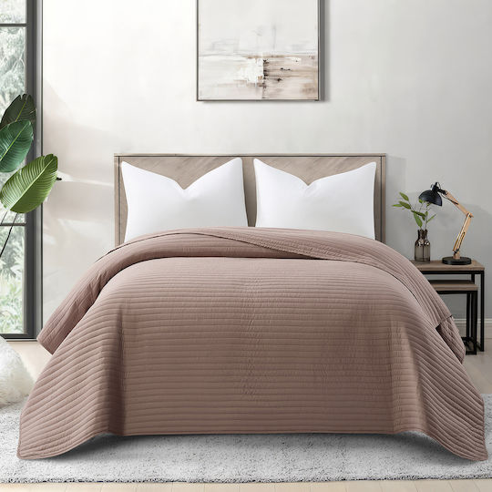 Beauty Home Ultra Art 12555 Κουβερλί Μονό Μόκα 160x230cm
