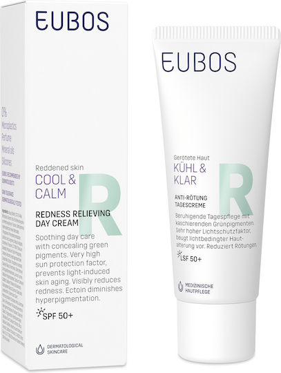 Eubos Cool & Calm Redness Relieving Anti-Aging Face Day Cream with SPF50 Against Acne & Redness 40ml