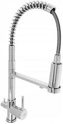 Estiva Oma Küchenarmatur Zähler mit Dusche und Federhahn Silber