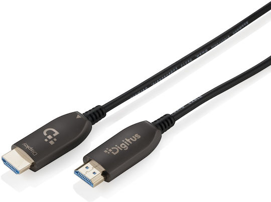Digitus HDMI 2.1 Ultra High Speed 48Gbps 4K 120Hz HDR VRR Cable HDMI Male - HDMI Male 100m Black
