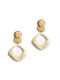 Mat Fashion Dangle Earrings Made of Beige Resin 0043.8219.N-natural