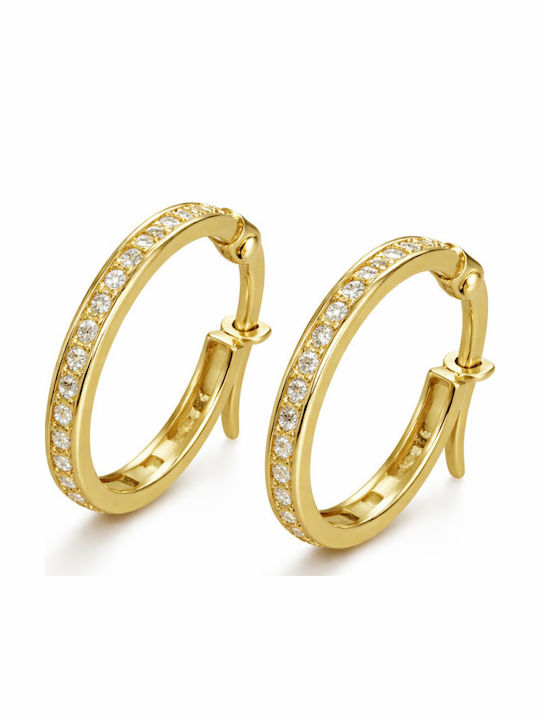 Atofio Kosmima Earrings Hoops From 14K Gold