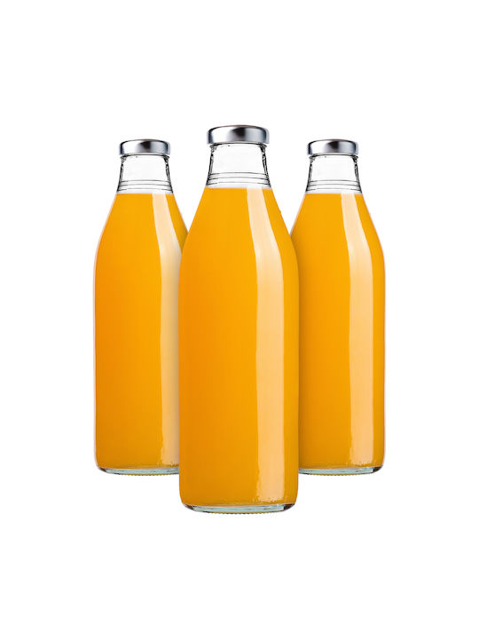 Kadax Kadax Glas Wasserflasche mit Schraubdeckel Transparent 1000ml