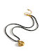Sharks Bay Clothing Geometric Necklace From Gold Plated Steel Black