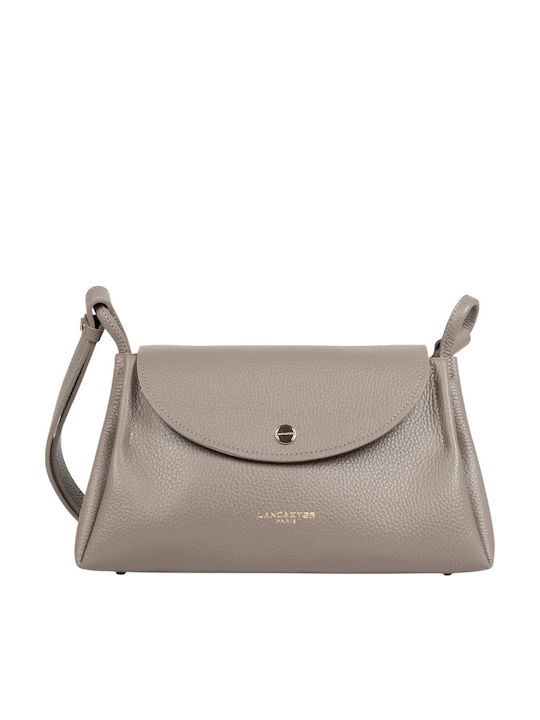 Leder Damen Schultertasche Grau