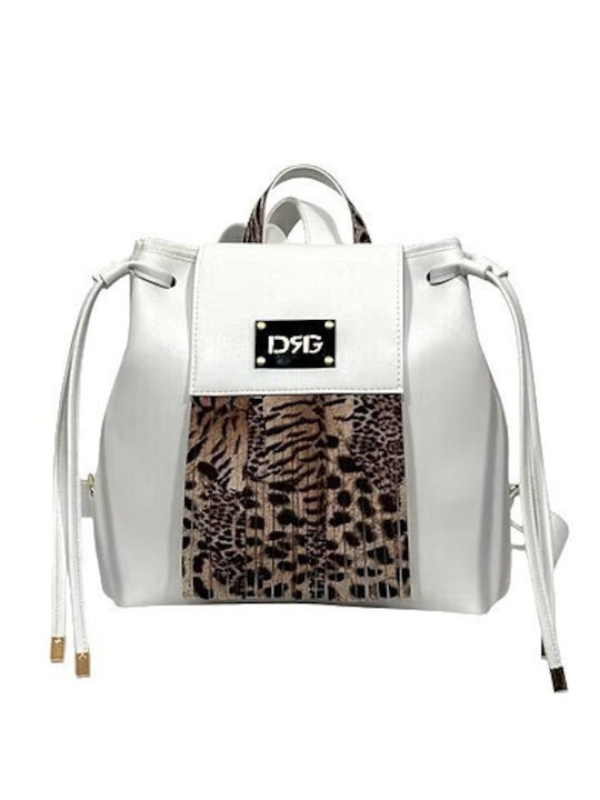 Leather Women's White Backpack