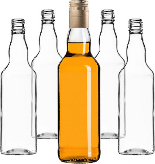 Sticlă 500ml Lungă Capac Auriu 10 Bucăți
