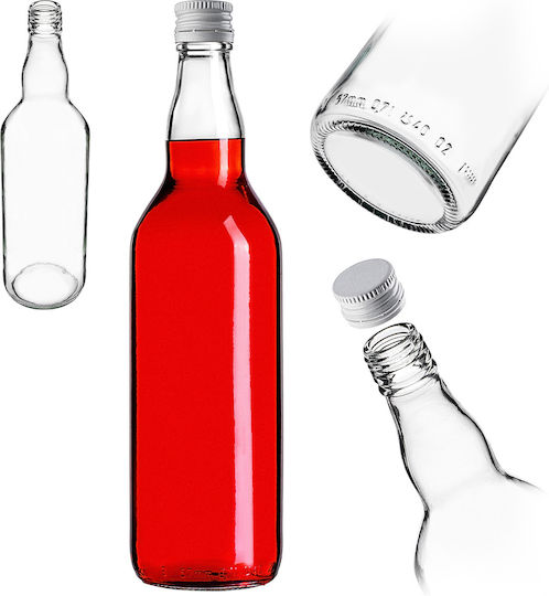 Glass Bottle 700ml White Cap 1 Pc