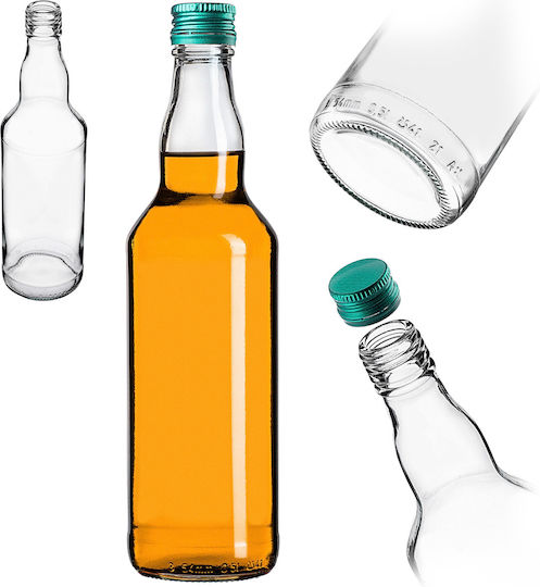 Glass Bottle 500ml Green Cap 1 Pc
