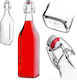 Glass Bottle 1l 1000 Ml Liqueurs Wine Drinks Mechanical Cork