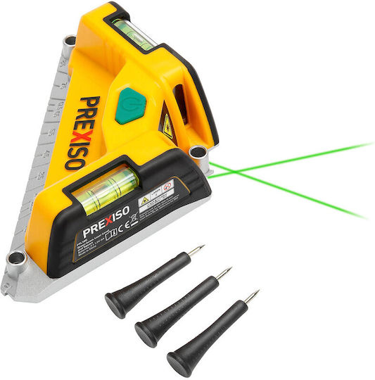 Prexiso PTL10G Γραμμικό Αλφάδι Laser Πράσινης Δέσμης με Εύρος Εργασίας 20m