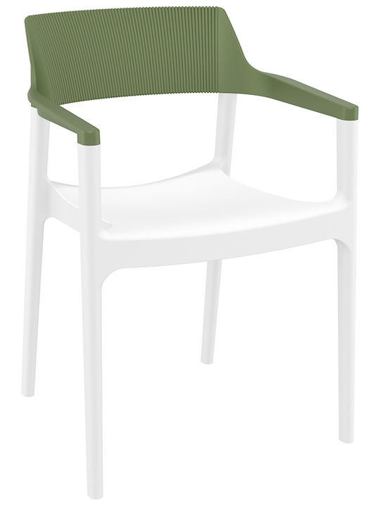 Gartenstühle Polypropylen Tulum Olivegrün 55x52...
