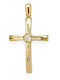 Goldjewels Women's Gold Cross 9K Double Sided Without Chain