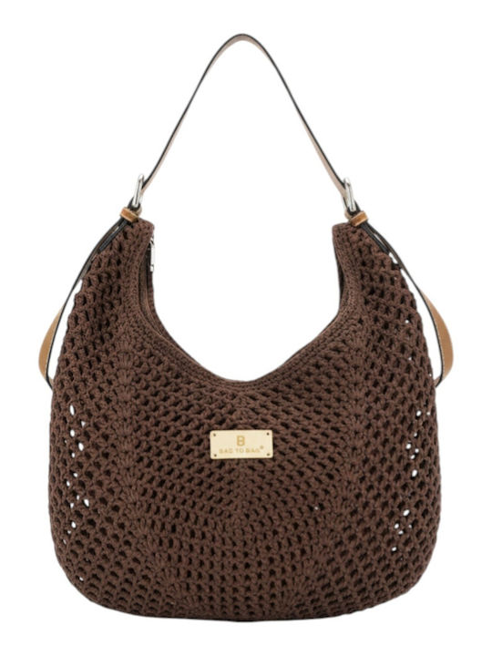 Bag to Bag Плетена Плажна Чанта Кафява