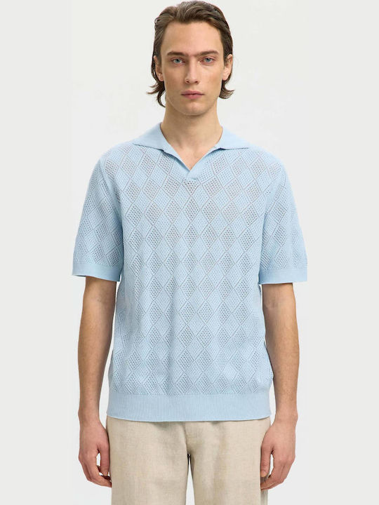 Selected Polo Bluza Tricou Cu Mânecă Scurtă Alb...