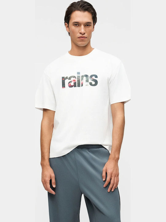 Rains T-shirt Λευκο