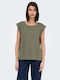 Women's Blouse Short Sleeve Khaki