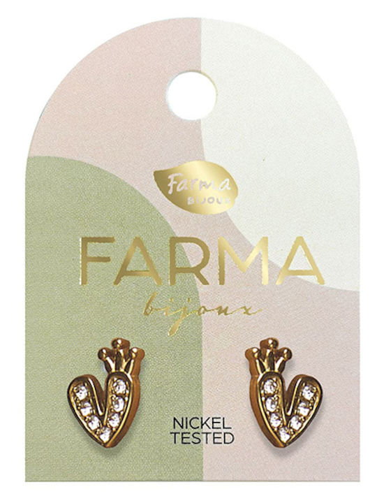 Farma Bijoux Hypoallergenic Kids Earrings Studs Crowns