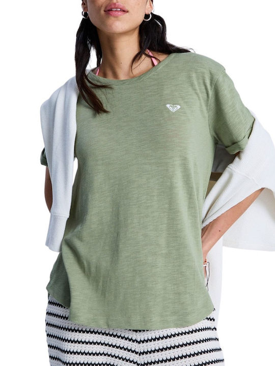 Roxy Oceanwave Γυναικείο T-shirt Oil Green