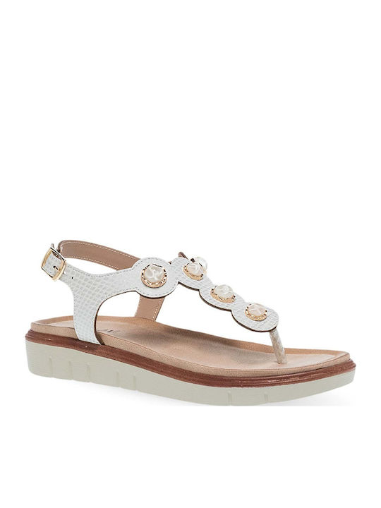 Parex Women's Flat Sandals White