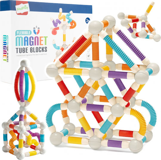 MalPlay Magnetisches Spielzeug Bau- und Konstruktionsspielzeug Für Kinder Ab 3 Jahren