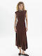 Summer Midi Dress Brown