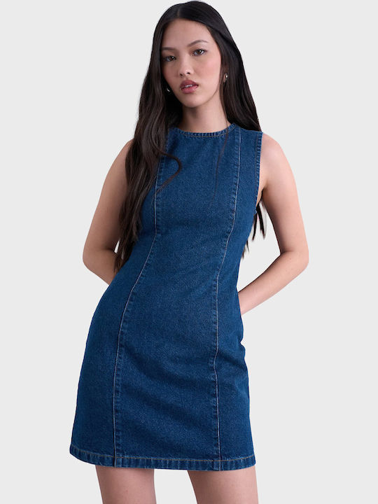 Καλοκαιρινό Mini Φόρεμα Τζιν Medium Aged Denim