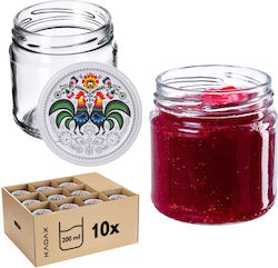 Kadax Glass Jar with Lid 200ml (10pcs)