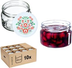 Kadax Borcan Sticlă Cu Capac 250ml (10buc)