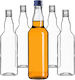 Glass Bottle 500ml Navy Blue Cap 10 Pcs