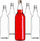 Sticlă 700ml Capac Auriu 5 Bucăți