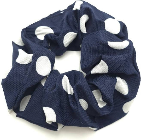 Haargummi Scrunchy Pouá Mit Großem Blau Marineblau