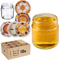 Kadax Glass Jar with Lid 200ml (10pcs)