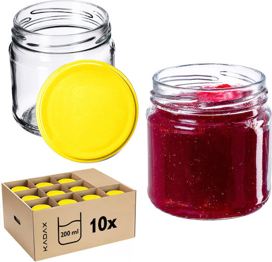 Kadax Βαζάκι Γυάλινο με Καπάκι 200ml (10τμχ)