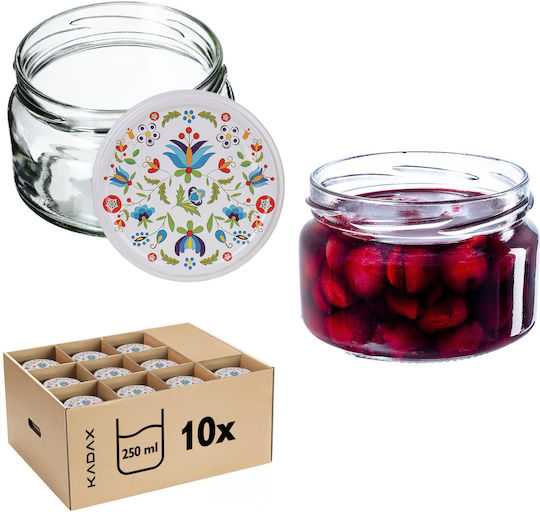 Kadax Glas Gefäß mit Deckel 250ml (10 Stück)