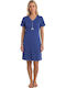 Caress Summer Cotton Women's Blue Nightgown
