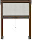 Moskitonetz Fenster Vertikale Bewegung aus Aluminium Braune mit Rahmen 240x160cm
