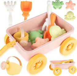 Malplay Pastell Rosa Sandspielzeug Set mit Korb Einschließlich Spezifischer Zubehör