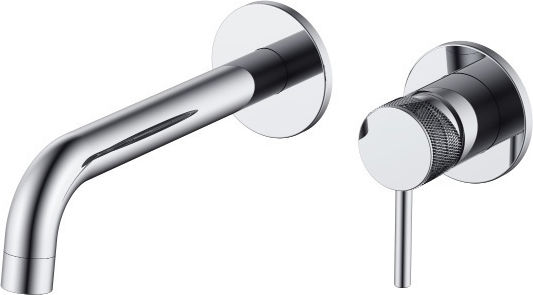 Katsamakos Built-in Faucet Mixer for Bathroom Sink Silver Katsamakos Built-in Faucet Mixer for Bathroom Sink Silver