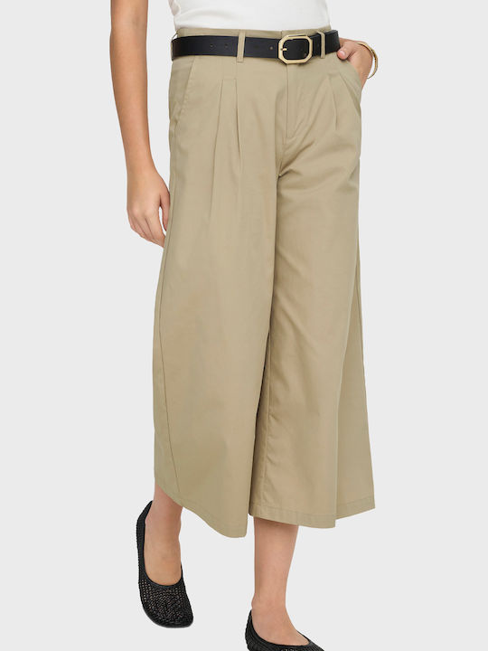 Only Γυναικείο Υφασμάτινο Παντελόνι Beige