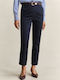 Women's Fabric Trousers in Slim Fit Dark Blue