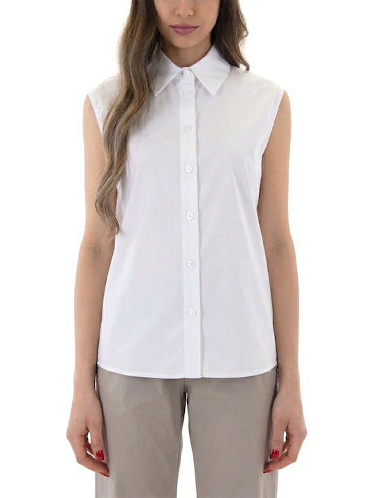 Moutaki Sleeveless Women's Shirt White