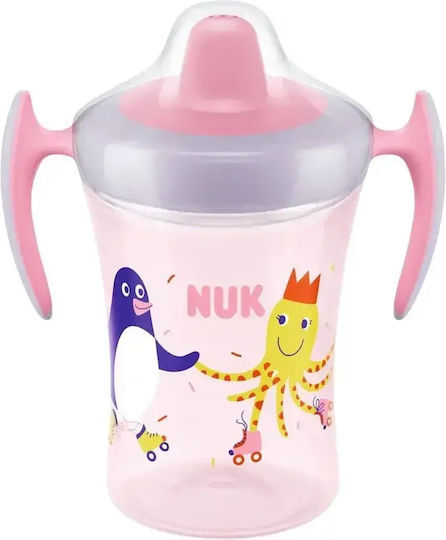 Nuk Trainer Cup Εκπαιδευτικό Μπιμπερό Πλαστικό Ροζ για 6m+ 230ml