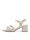 Pointed Toe Heels in Patent Leather with Medium Heel White