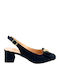 Suede Heels with Medium Heel Blue