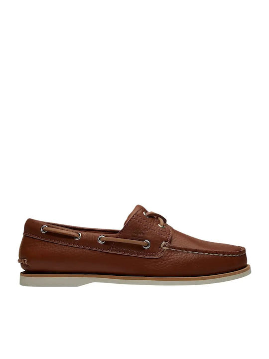 Timberland Leather Men's Boat Shoes in Brown Co...