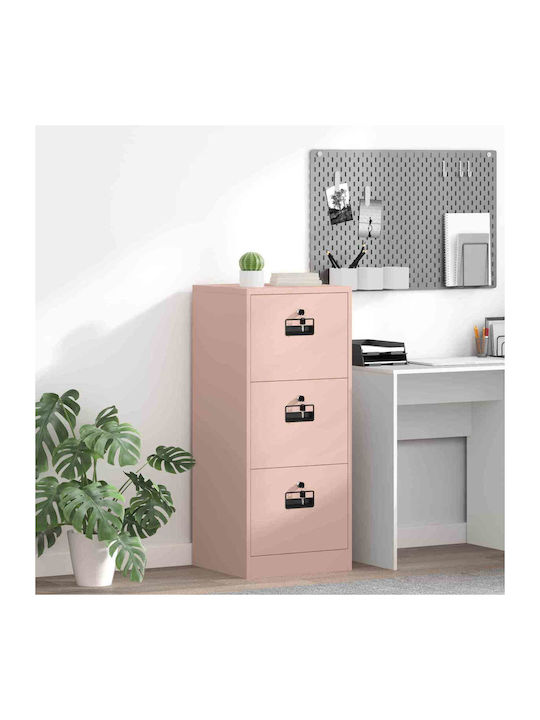 vidaXL Office Storage Drawer Metal with Lock Pi...