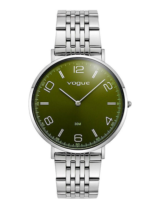 Vogue Herrenuhr Batterie mit Silber Metall-Armband