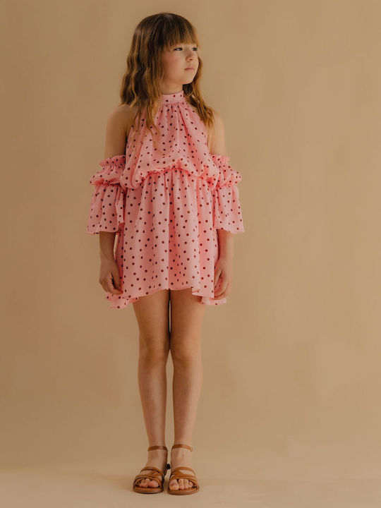 Girls Polka Dot Dress Poua