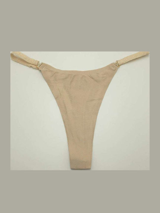 Topaki Women's Brief String Beige